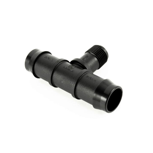 THREADED TEE 25MM BARBED x 1/2" BSP MALE