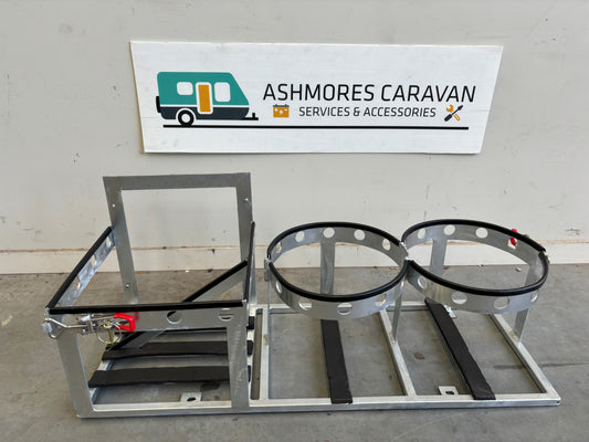 Dual Gas Bottle and Jerry Can Holder