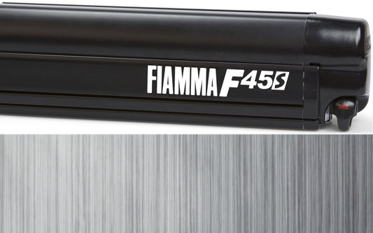 Fiamma F45 S 3M Awning - Deep Black Case Royal Grey Awning