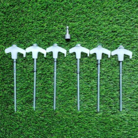 Luminous Galvanised Screw in Pegs with Carry Case 15pc