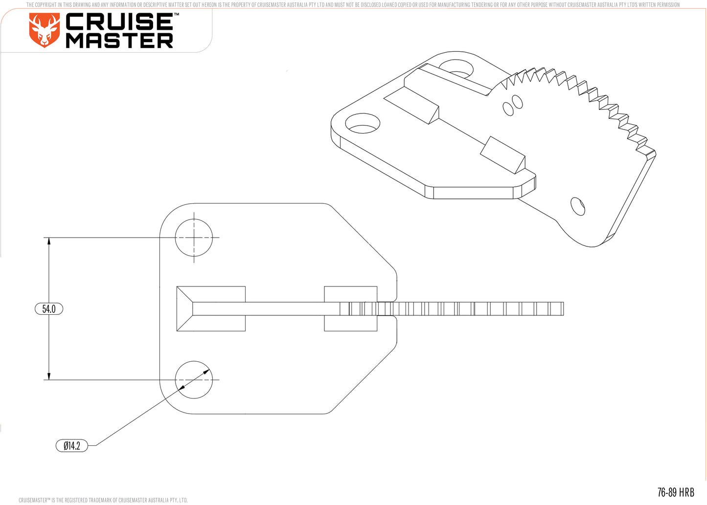 Cruisemaster Universal Handbrake (Base Mount)