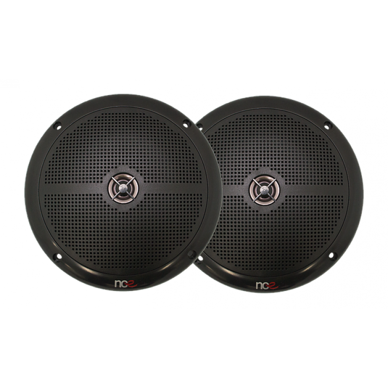 NCE 6.5-INCH SLIMLINE OUTDOOR SPEAKERS - BLACK
