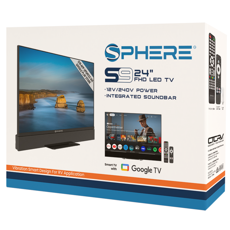 SPHERE S9, 24" TV with SOUNDBAR, SMART-Stick & Stand