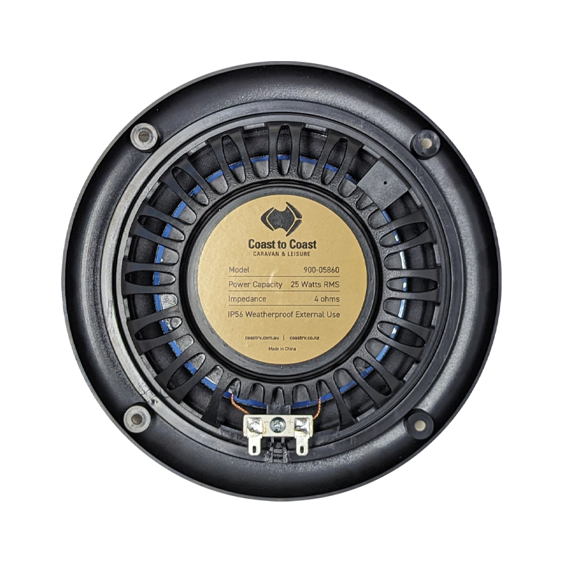 Black Ultra Slim-Mount Full-Range IP56 Outdoor 6.5" Speaker