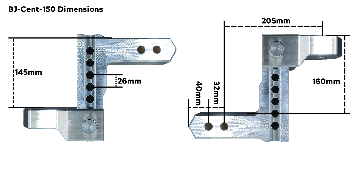 Centurion™ Hitches - 150mm Adjustable Hitch