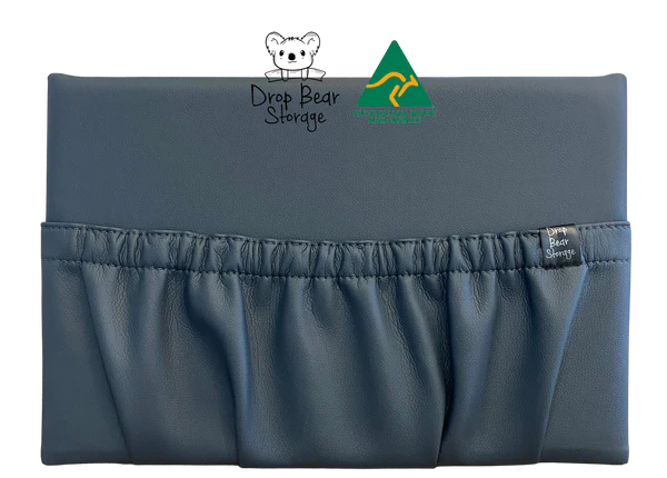 Drop Bear LUXE wide storage pocket in faux leather - Various Colours