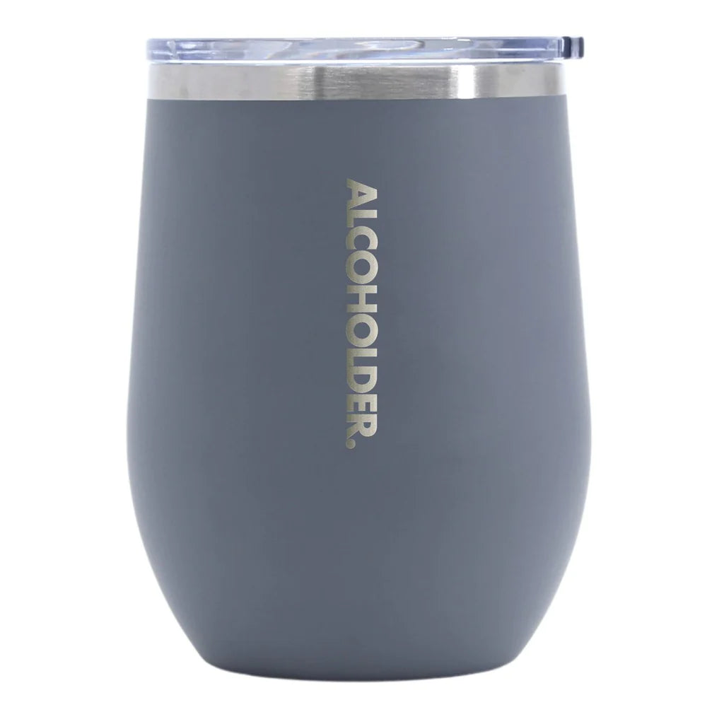 STEMLESS INSULATED TUMBLER CEMENT GREY ALCOHOLDER