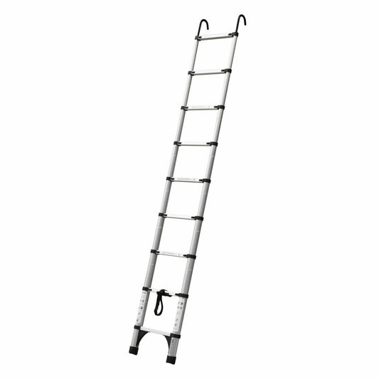2.6m Portable Telescopic Ladder With Hooks Carry Bag