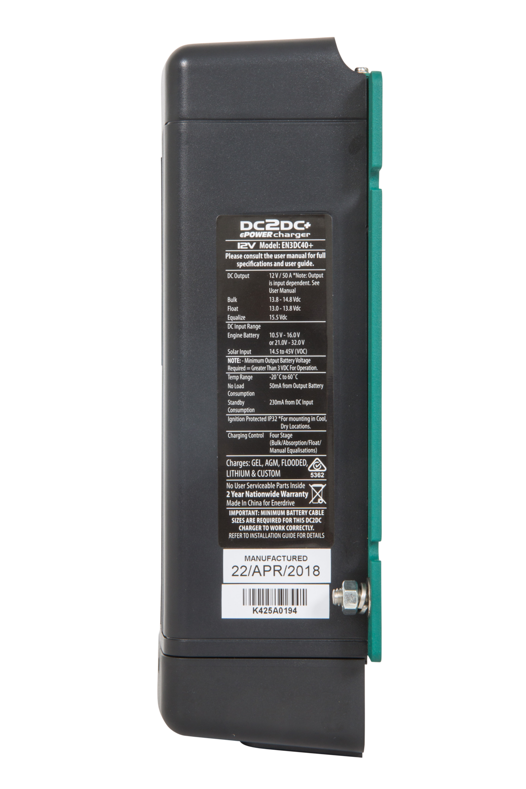 Enerdrive DC2DC Battery Charger - 12V 40A