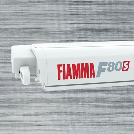 Fiamma F80S 4.0M Awning - Case Polar White, Awning Royal Grey