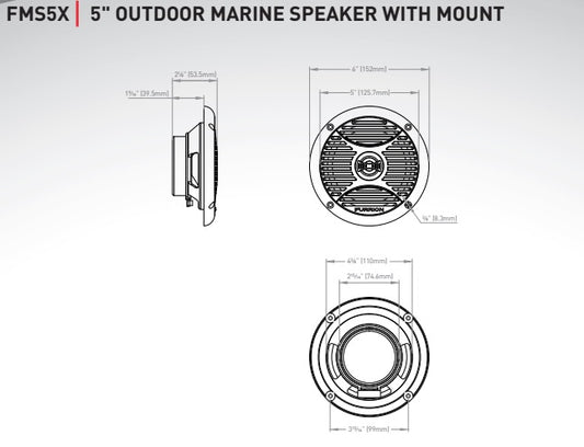 Furrion 5" Outdoor Marine Speaker - Black
