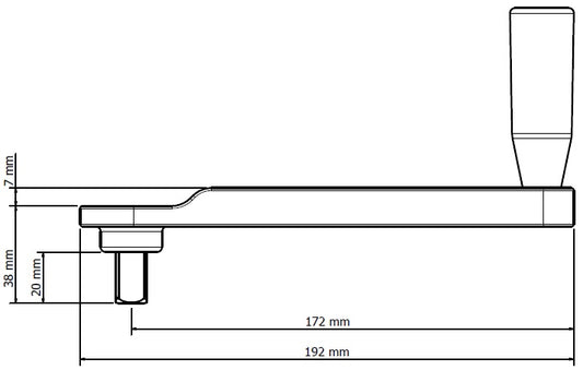BOS Manual Handle 12MM 020-003