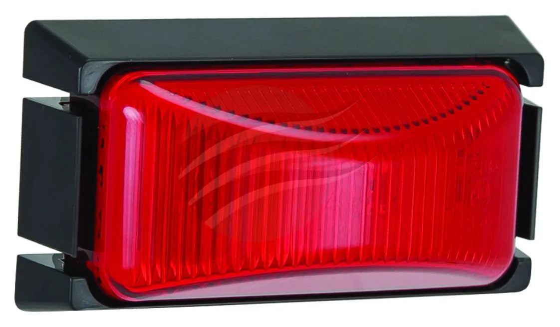 HULK LED REAR END OUTLINE MARKR LMP RED 12/24V, BLACK BASE