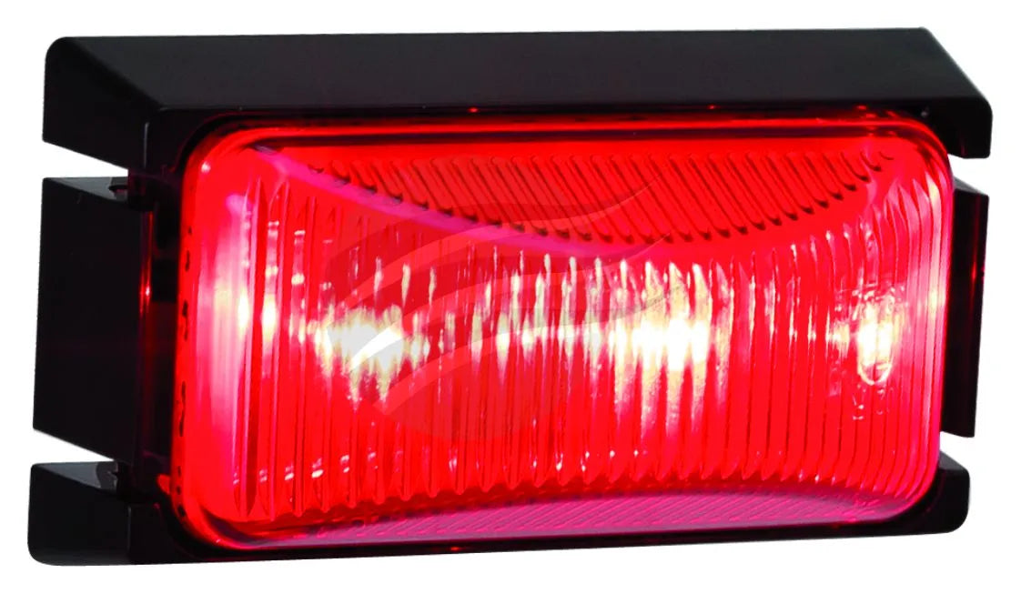 HULK LED REAR END OUTLINE MARKR LMP RED 12/24V, BLACK BASE