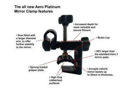 Milenco Grand Aero Platinum Tow Mirrors - Twin Pack. MIL6613