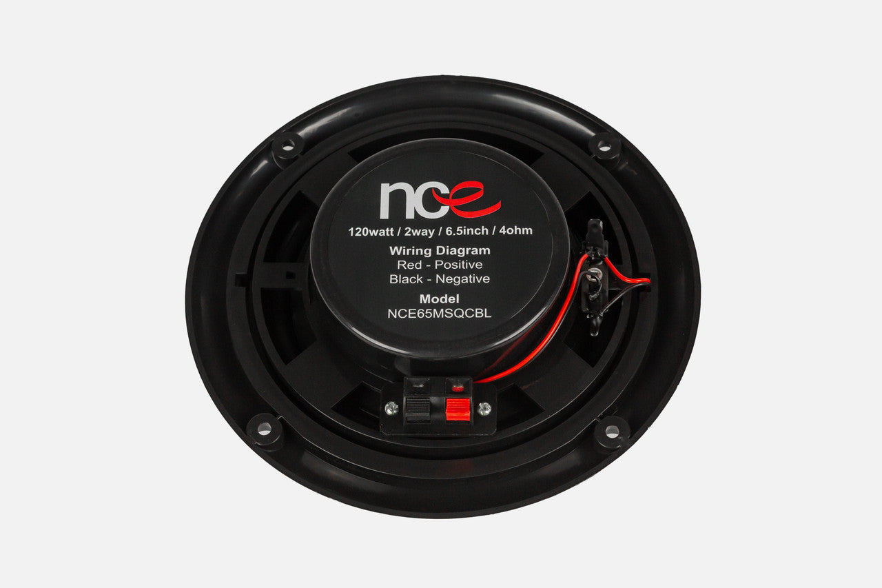 NCE 6.5-INCH SLIMLINE OUTDOOR SPEAKERS - BLACK