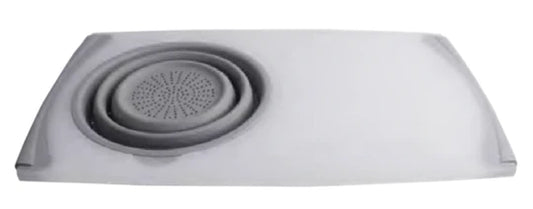 THE RV FACTORY CUTTING BOARD WITH COLLAPSIBLE STRAINER