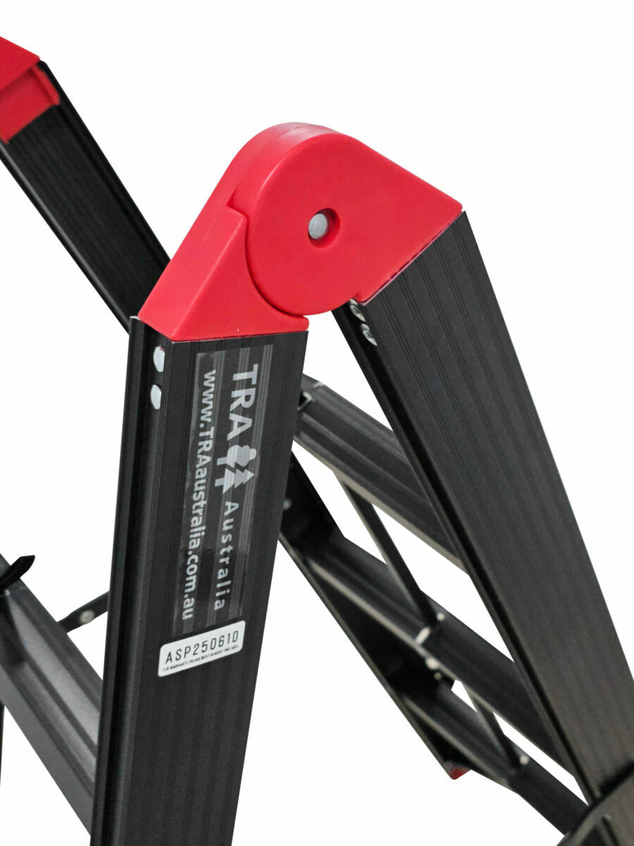 Black Step Aluminium Collapsible Box Ladder With Carry Bag - Various Sizes