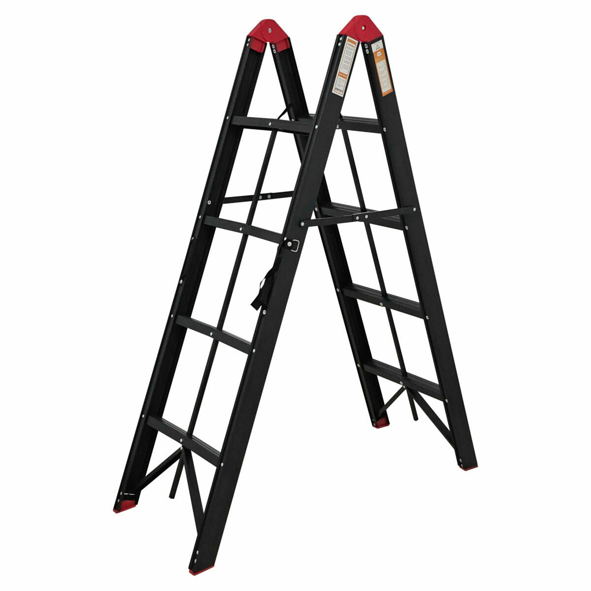 Black Step Aluminium Collapsible Box Ladder With Carry Bag - Various Sizes