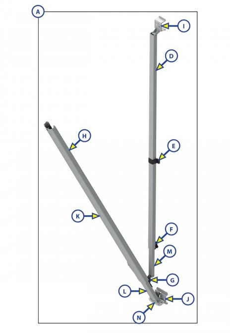 Top Bracket Kit (Black) - Suit Lippert Solera Awnings