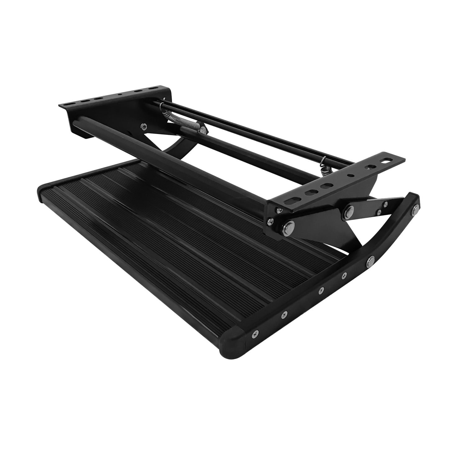 XL Black Single Manual Bolt On Caravan Rv Motor Home Step