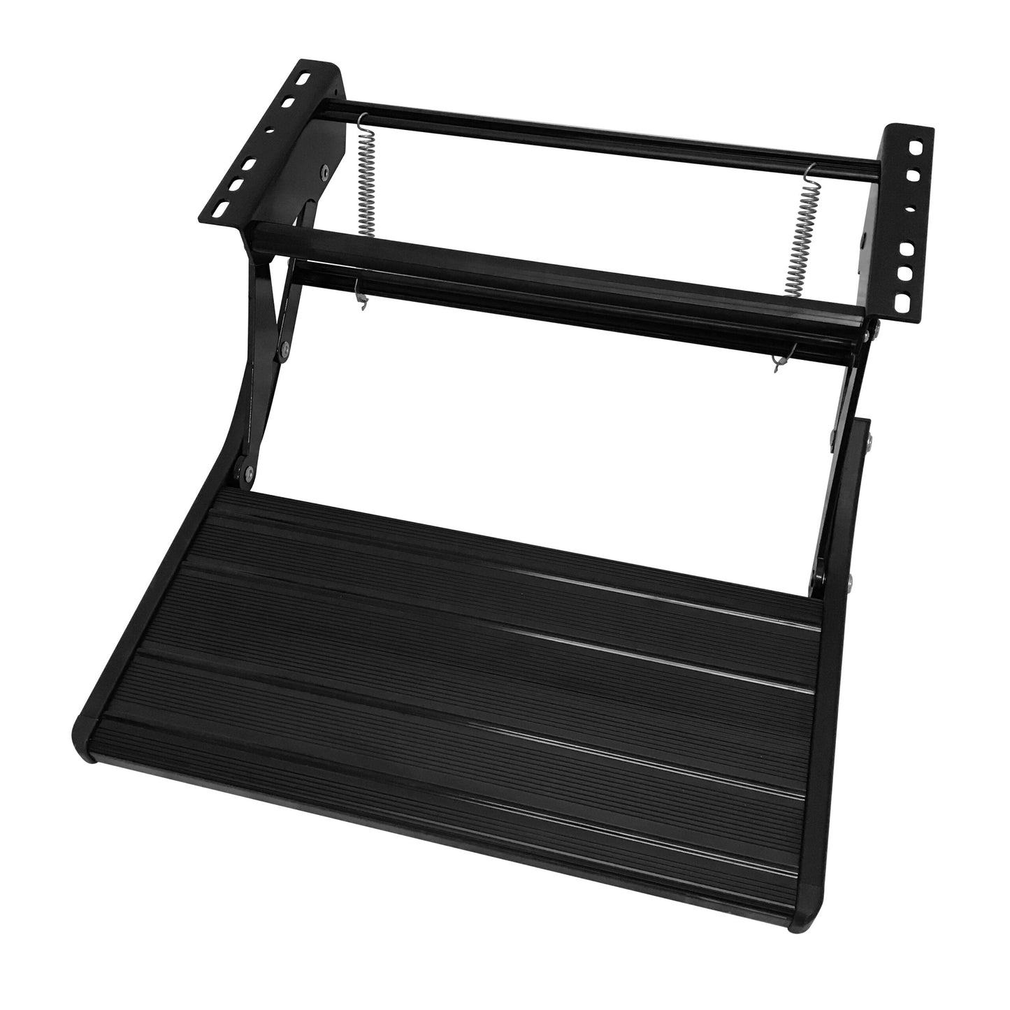 XL Black Single Manual Bolt On Caravan Rv Motor Home Step