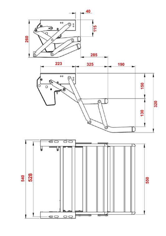 Double Manual Bolt On Caravan Step