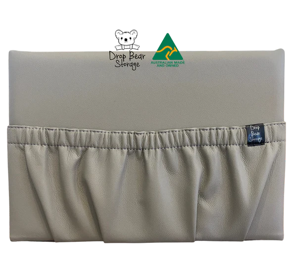 Drop Bear LUXE wide storage pocket in faux leather - Various Colours