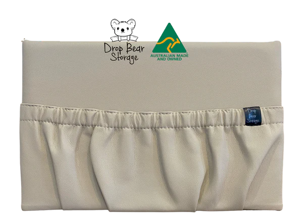 Drop Bear LUXE wide storage pocket in faux leather - Various Colours
