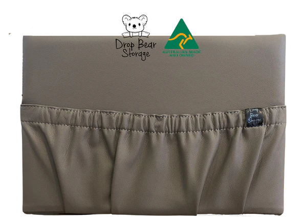 Drop Bear LUXE wide storage pocket in faux leather - Various Colours