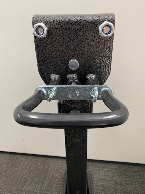 SMALL ADJ. LEG WITH PLASTIC FOOT - Weld on Hammertone finish