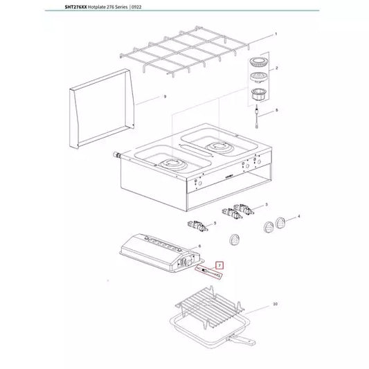 Thetford Hotplate 276 Thermocouple For Grill Compartment SSPA0636