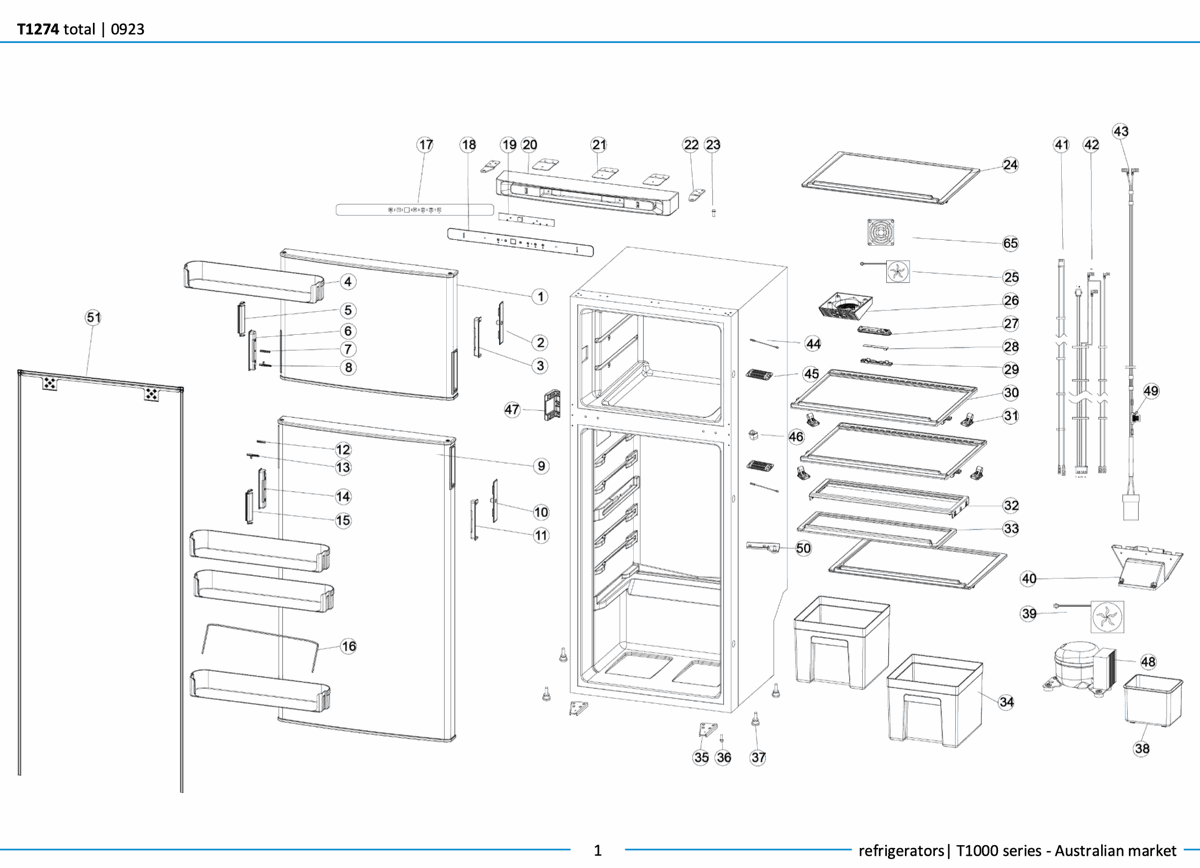 Fridge Door - Suits Thetford T1274 692578