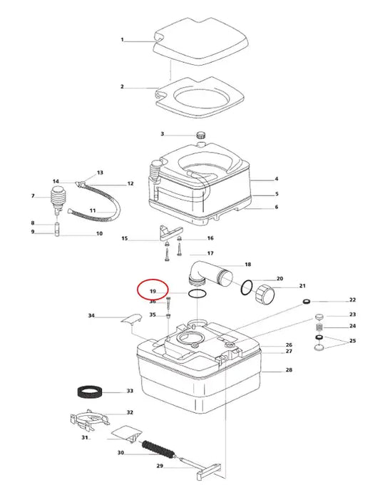 Thetford Cap & Spout Seal SC234 (16195)