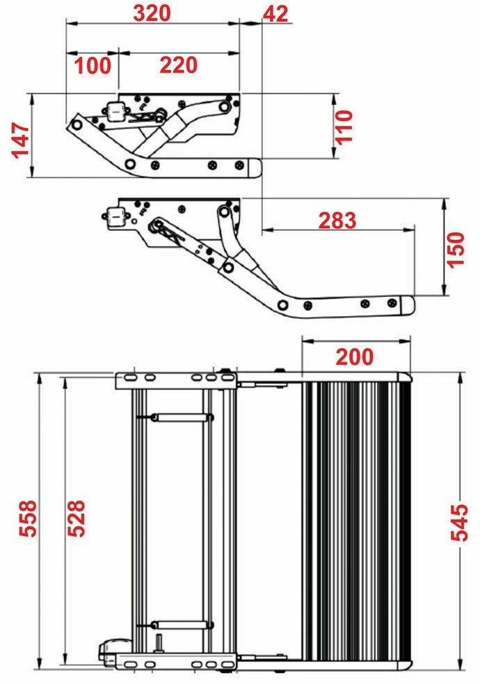 Single Manual Bolt On Caravan Rv Motor Home Step
