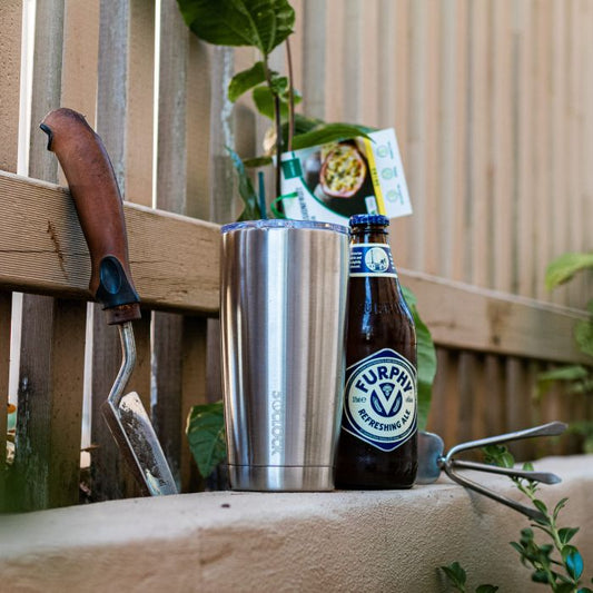 ALCOHOLDER 5 O'CLOCK STAINLESS TUMBLER - STAINLESS STEEL