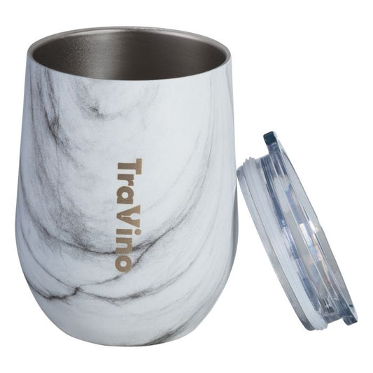 ALCOHOLDER STEMLESS INSULATED TUMBLER - MARBLE WHITE
