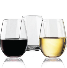 Tritan Crystal Clear stemless wine glass 20 oz 4 PACK