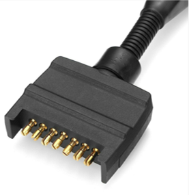 Trailer Adaptor Plug - 7 Pin Male Plug to 12 Pin Female Flat