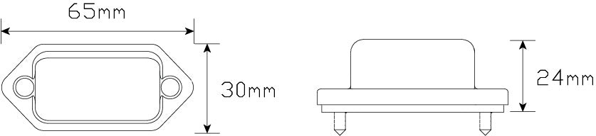 LED Autolamps Licence Plate Lamp 30BLM