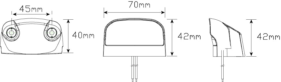 LED Autolamps Licence Plate Lamp 41BLM