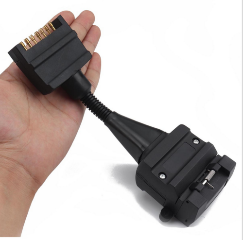 7 PIN TO 12 PIN FLAT SOCKET PLUG FEMALE & MALE ADAPTOR TRAILER CARAVAN CONNECTOR