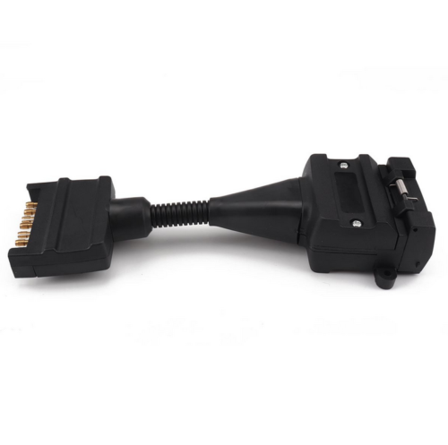 7 PIN TO 12 PIN FLAT SOCKET PLUG FEMALE & MALE ADAPTOR TRAILER CARAVAN CONNECTOR