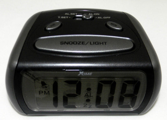 LCD Alarm Clock BLACK