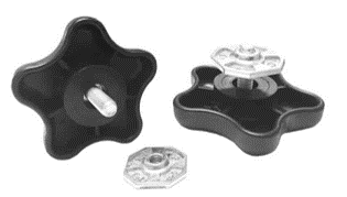 Carefree Black Locking Knob w/nut- Pair