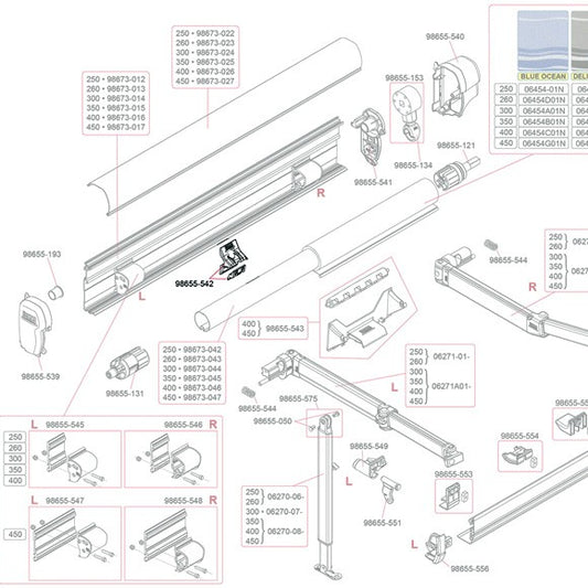 Fiamma Centre Rafter Bracket - Centre Mount Suit F45 S / F45 L Awnings