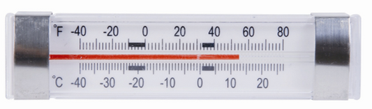 HORIZONTAL FRIDGE FREEZER THERMOMETER