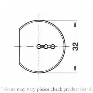 Hafele Cover Cap For Recessed Connecting Fitting White (100 pcs)