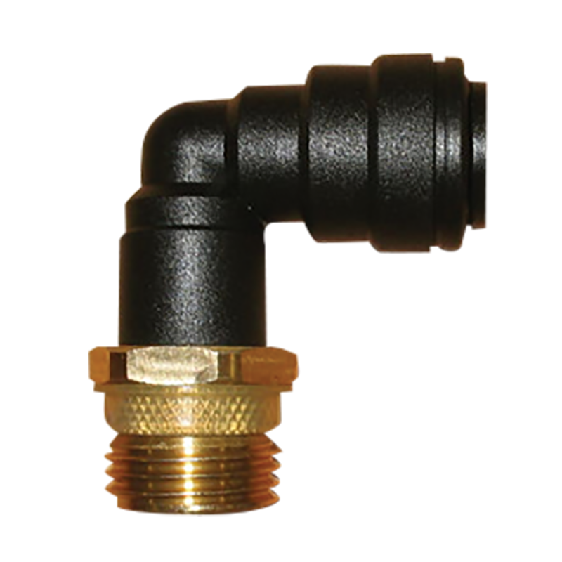John Guest 1/2" Brass Male Adapter With 12mm Plastic Elbow