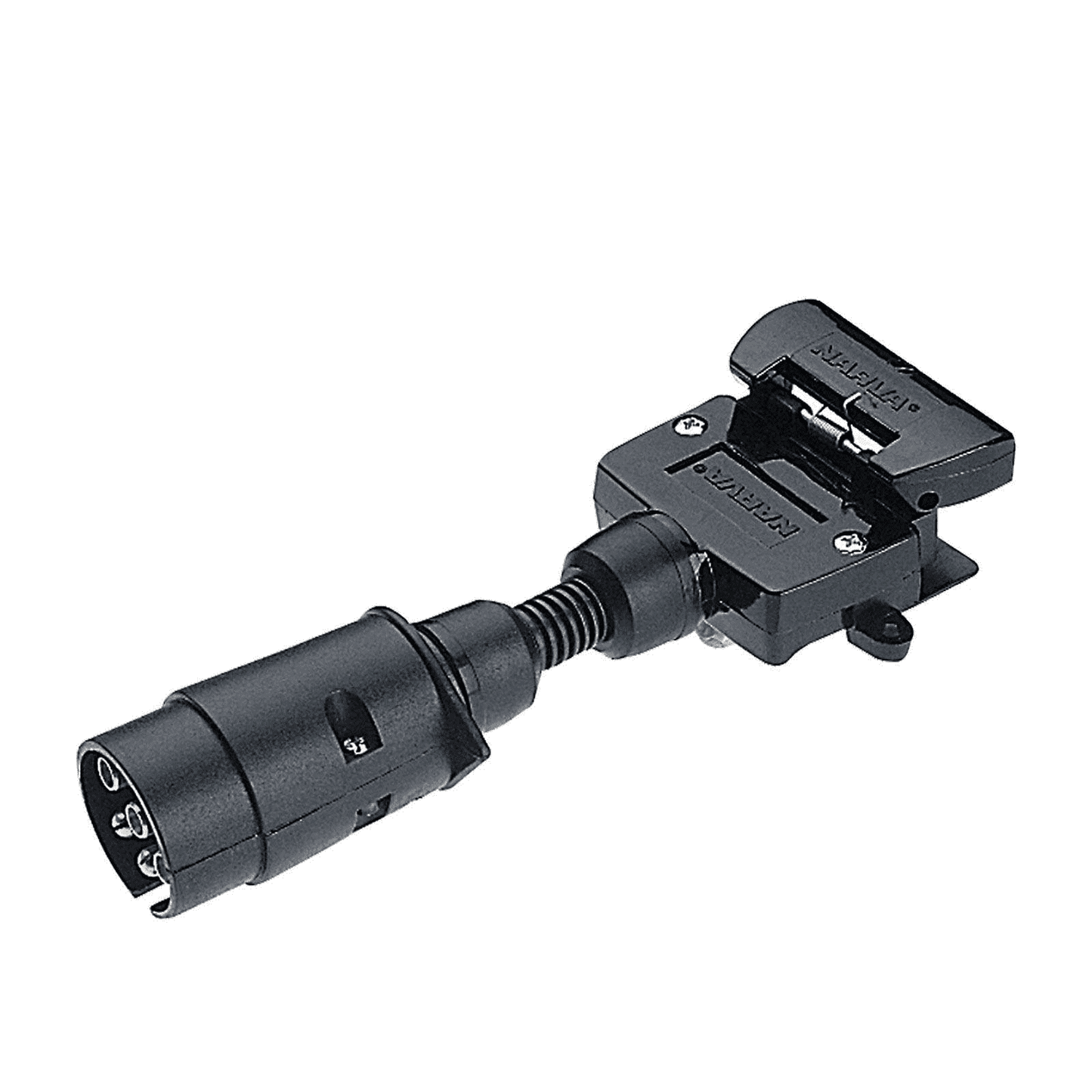 Narva Pin Round Socket on Car to 7 Pin Flat Plug on Trailer